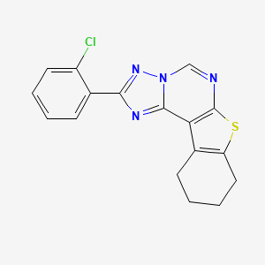 molecular formula C17H13ClN4S B5861862 2-(2-chlorophenyl)-8,9,10,11-tetrahydro[1]benzothieno[3,2-e][1,2,4]triazolo[1,5-c]pyrimidine 
