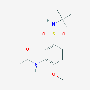 molecular formula C13H20N2O4S B5861870 N-{5-[(tert-butylamino)sulfonyl]-2-methoxyphenyl}acetamide 