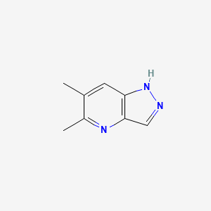 molecular formula C8H9N3 B586189 5,6-dimethyl-1H-pyrazolo[4,3-b]pyridine CAS No. 156118-20-6