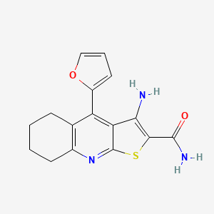 3-amino-4-(2-furyl)-5,6,7,8-tetrahydrothieno[2,3-b]quinoline-2-carboxamide
