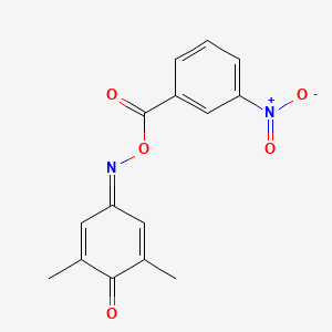 molecular formula C15H12N2O5 B5861988 2,6-dimethylbenzo-1,4-quinone 4-[O-(3-nitrobenzoyl)oxime] 