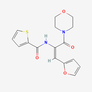 molecular formula C16H16N2O4S B5861993 N-[2-(2-furyl)-1-(4-morpholinylcarbonyl)vinyl]-2-thiophenecarboxamide 