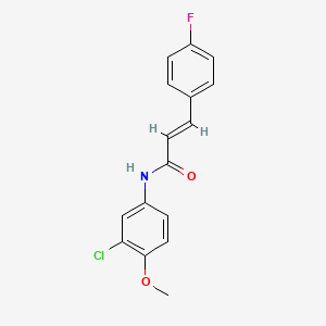 molecular formula C16H13ClFNO2 B5861994 N-(3-chloro-4-methoxyphenyl)-3-(4-fluorophenyl)acrylamide 