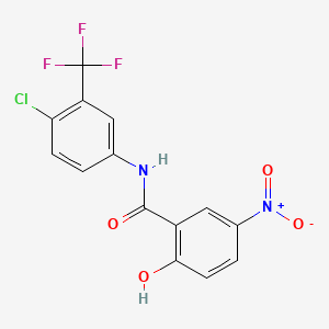 N-[4-Chloro-3-(trifluoromethyl)phenyl]-2-hydroxy-5-nitrobenzamide