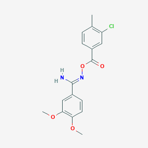 molecular formula C17H17ClN2O4 B5862000 N'-[(3-chloro-4-methylbenzoyl)oxy]-3,4-dimethoxybenzenecarboximidamide 