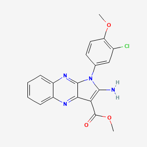 methyl 2-amino-1-(3-chloro-4-methoxyphenyl)-1H-pyrrolo[2,3-b]quinoxaline-3-carboxylate
