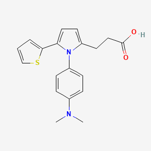 molecular formula C19H20N2O2S B5862040 3-[1-[4-(dimethylamino)phenyl]-5-(2-thienyl)-1H-pyrrol-2-yl]propanoic acid 
