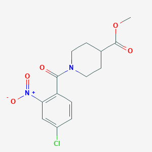 molecular formula C14H15ClN2O5 B5862043 methyl 1-(4-chloro-2-nitrobenzoyl)-4-piperidinecarboxylate 
