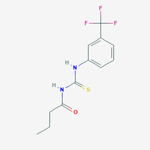 molecular formula C12H13F3N2OS B5862059 N-({[3-(trifluoromethyl)phenyl]amino}carbonothioyl)butanamide 