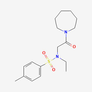 molecular formula C17H26N2O3S B5862061 N-[2-(1-azepanyl)-2-oxoethyl]-N-ethyl-4-methylbenzenesulfonamide 