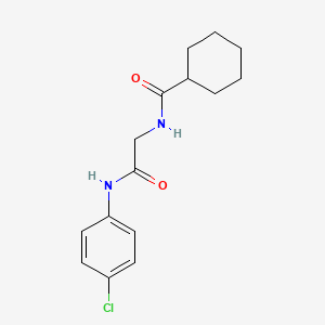 molecular formula C15H19ClN2O2 B5862065 N-{2-[(4-chlorophenyl)amino]-2-oxoethyl}cyclohexanecarboxamide 