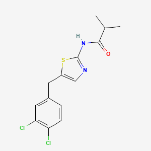 molecular formula C14H14Cl2N2OS B5862081 N-[5-(3,4-dichlorobenzyl)-1,3-thiazol-2-yl]-2-methylpropanamide 