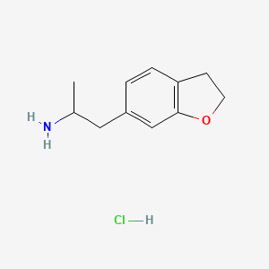 molecular formula C11H16ClNO B586210 1-(2,3-Dihydro-1-benzofuran-6-yl)propan-2-amine hydrochloride CAS No. 1281872-58-9