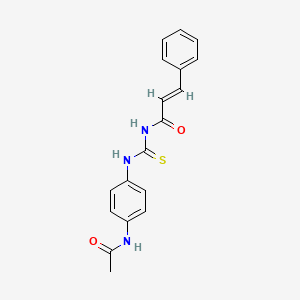 molecular formula C18H17N3O2S B5862101 N-({[4-(acetylamino)phenyl]amino}carbonothioyl)-3-phenylacrylamide CAS No. 6153-24-8