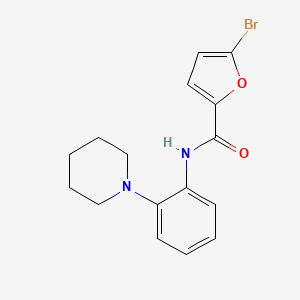 molecular formula C16H17BrN2O2 B5862115 5-bromo-N-[2-(1-piperidinyl)phenyl]-2-furamide 