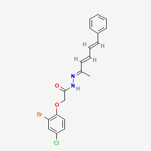 2-(2-bromo-4-chlorophenoxy)-N'-(1-methyl-5-phenyl-2,4-pentadien-1-ylidene)acetohydrazide