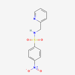 molecular formula C12H11N3O4S B5862139 4-硝基-N-(2-吡啶基甲基)苯磺酰胺 