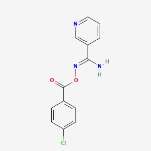 N'-[(4-chlorobenzoyl)oxy]-3-pyridinecarboximidamide