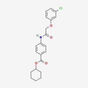 cyclohexyl 4-{[(3-chlorophenoxy)acetyl]amino}benzoate