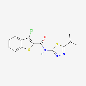 3-chloro-N-(5-isopropyl-1,3,4-thiadiazol-2-yl)-1-benzothiophene-2-carboxamide