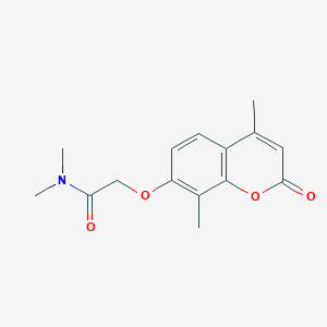 molecular formula C15H17NO4 B5862161 2-[(4,8-dimethyl-2-oxo-2H-chromen-7-yl)oxy]-N,N-dimethylacetamide 