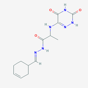 molecular formula C13H18N6O3 B5862169 N'-(3-cyclohexen-1-ylmethylene)-2-[(3,5-dioxo-2,3,4,5-tetrahydro-1,2,4-triazin-6-yl)amino]propanohydrazide 