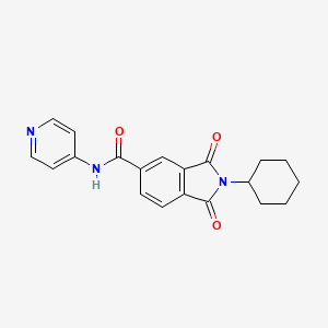 molecular formula C20H19N3O3 B5862174 2-cyclohexyl-1,3-dioxo-N-4-pyridinyl-5-isoindolinecarboxamide 