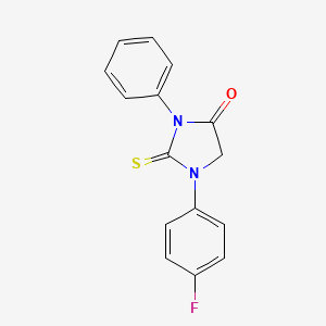 molecular formula C15H11FN2OS B5862185 1-(4-fluorophenyl)-3-phenyl-2-thioxo-4-imidazolidinone 