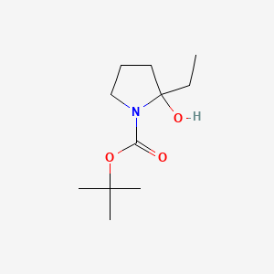 molecular formula C11H21NO3 B586219 tert-Butyl 2-ethyl-2-hydroxypyrrolidine-1-carboxylate CAS No. 1279821-90-7