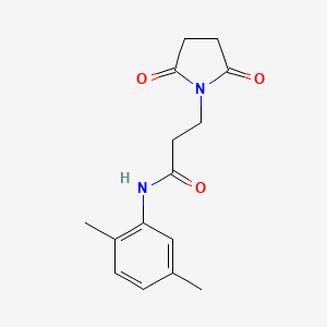 molecular formula C15H18N2O3 B5862217 N-(2,5-dimethylphenyl)-3-(2,5-dioxo-1-pyrrolidinyl)propanamide 