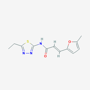 molecular formula C12H13N3O2S B5862239 N-(5-ethyl-1,3,4-thiadiazol-2-yl)-3-(5-methyl-2-furyl)acrylamide 