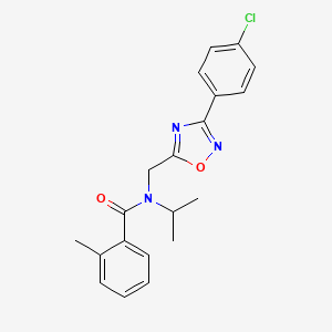 molecular formula C20H20ClN3O2 B5862248 N-{[3-(4-chlorophenyl)-1,2,4-oxadiazol-5-yl]methyl}-N-isopropyl-2-methylbenzamide 