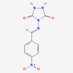 molecular formula C9H7N5O4 B5862262 4-[(4-nitrobenzylidene)amino]-4H-1,2,4-triazole-3,5-diol 