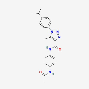 molecular formula C21H23N5O2 B5862267 N-[4-(acetylamino)phenyl]-1-(4-isopropylphenyl)-5-methyl-1H-1,2,3-triazole-4-carboxamide 