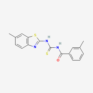 3-methyl-N-{[(6-methyl-1,3-benzothiazol-2-yl)amino]carbonothioyl}benzamide