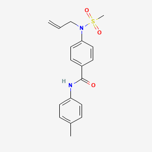 N-(4-METHYLPHENYL)-4-[N-(PROP-2-EN-1-YL)METHANESULFONAMIDO]BENZAMIDE