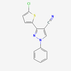 3-(5-chloro-2-thienyl)-1-phenyl-1H-pyrazole-4-carbonitrile