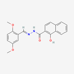 molecular formula C20H18N2O4 B5862289 N'-(2,5-dimethoxybenzylidene)-1-hydroxy-2-naphthohydrazide 