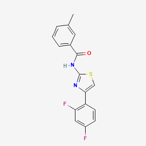 molecular formula C17H12F2N2OS B5862298 N-[4-(2,4-difluorophenyl)-1,3-thiazol-2-yl]-3-methylbenzamide 