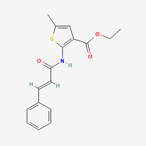 molecular formula C17H17NO3S B5862306 ethyl 2-(cinnamoylamino)-5-methyl-3-thiophenecarboxylate 