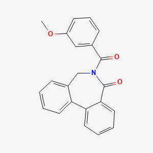 molecular formula C22H17NO3 B5862312 6-(3-methoxybenzoyl)-6,7-dihydro-5H-dibenzo[c,e]azepin-5-one 