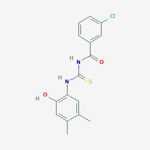 3-chloro-N-{[(2-hydroxy-4,5-dimethylphenyl)amino]carbonothioyl}benzamide