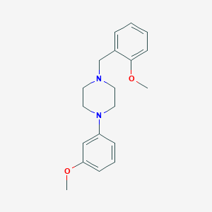 molecular formula C19H24N2O2 B5862330 1-(3-methoxyphenyl)-4-[(2-methoxyphenyl)methyl]piperazine 