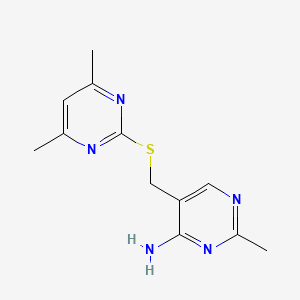 molecular formula C12H15N5S B5862346 5-{[(4,6-DIMETHYL-2-PYRIMIDINYL)SULFANYL]METHYL}-2-METHYL-4-PYRIMIDINAMINE 