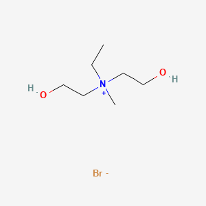 molecular formula C7H18BrNO2 B586236 N-Ethyl-2-hydroxy-N-(2-hydroxyethyl)-N-methylethanaminium Bromide CAS No. 70711-61-4