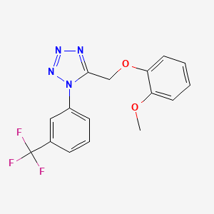 molecular formula C16H13F3N4O2 B5862372 5-[(2-methoxyphenoxy)methyl]-1-[3-(trifluoromethyl)phenyl]-1H-tetrazole 