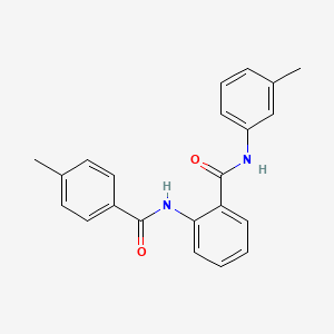 molecular formula C22H20N2O2 B5862375 2-[(4-methylbenzoyl)amino]-N-(3-methylphenyl)benzamide 