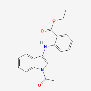 molecular formula C19H18N2O3 B5862379 ethyl 2-[(1-acetyl-1H-indol-3-yl)amino]benzoate 