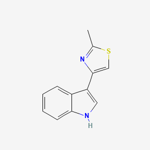 molecular formula C12H10N2S B5862389 3-(2-methyl-1,3-thiazol-4-yl)-1H-indole 