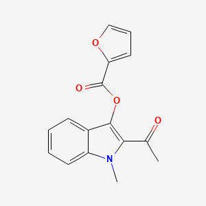 molecular formula C16H13NO4 B5862414 2-acetyl-1-methyl-1H-indol-3-yl 2-furoate 